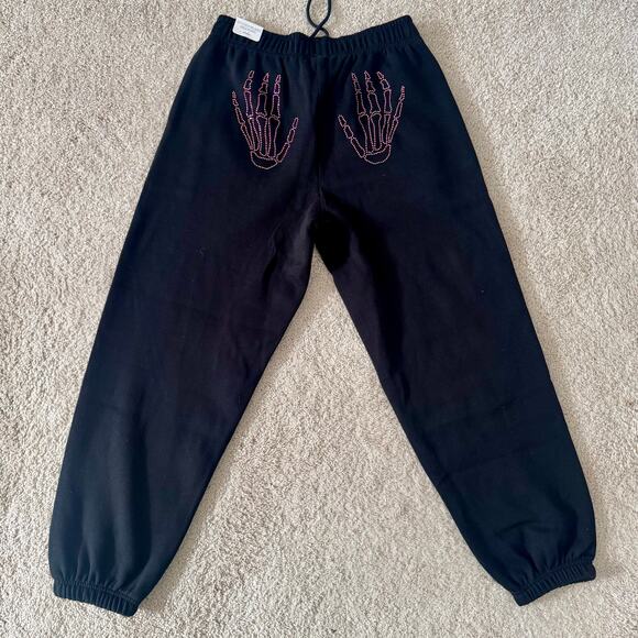 PINK Victoria’s Secret 2025 Bling Skeleton Sweatpants Small NWT - Picture 2 of 9